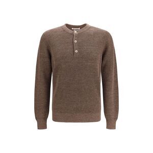 Brunello Cucinelli Brown Linen Men's Sweatshirt